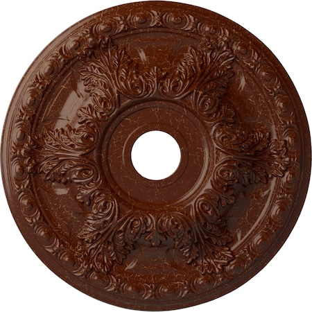 Ekena Millwork Granada Medallion (Canopies up to 7 1/8"), 23 3/8"OD x 3 5/8"ID x 2 1/2"P, Burnished Mahogany CM23GABMC
